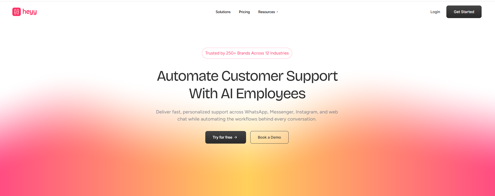 heyy landing page