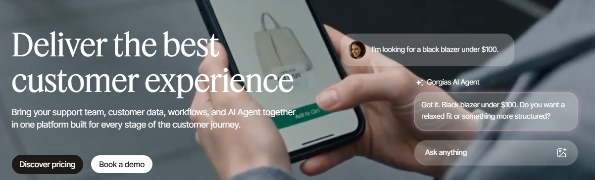 Landing page gorgias