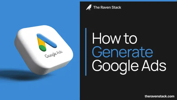 Cover for the blog post "How to generate google ads"