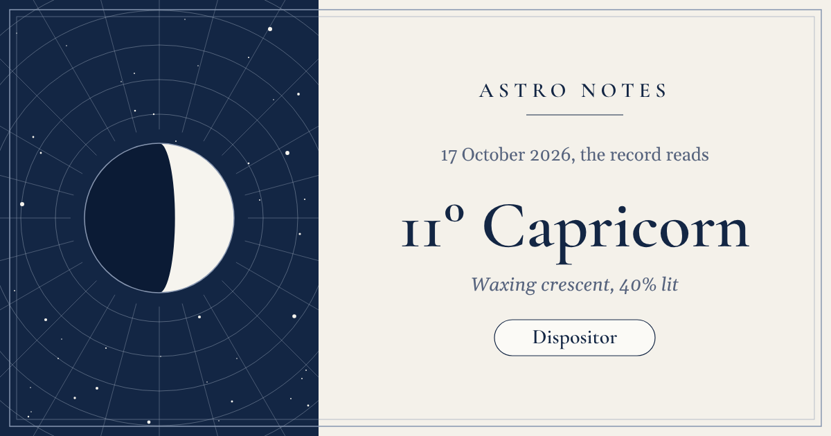 A Moon in detriment, hosted by Saturn in fall