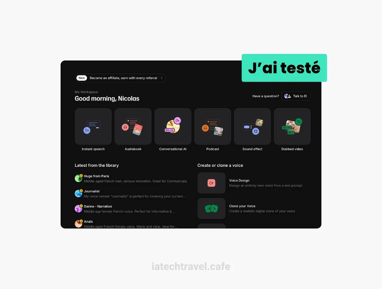Elevenlabs : L'outil d'IA spécialisé dans la synthèse vocale et le clonage de voix