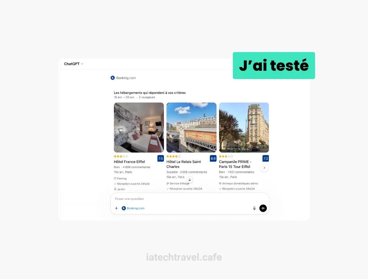 J'ai testé la réservation d'hôtel via ChatGPT : Verdict sur Booking et Expedia