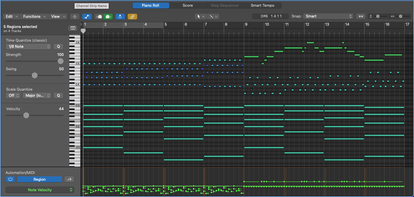 Using the piano to skecth out an entire musical idea