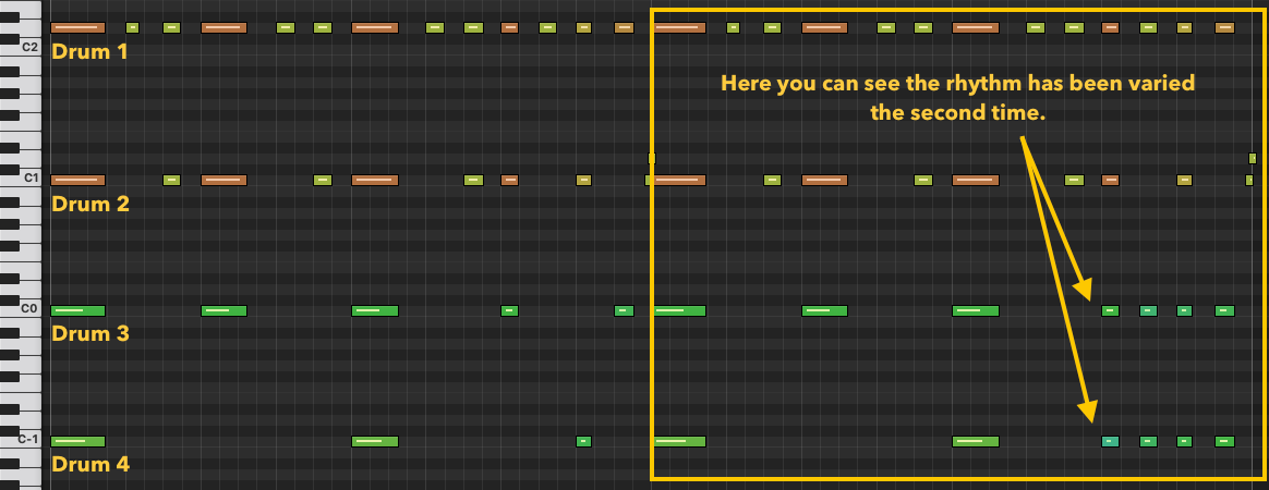 rhythm variation for a witcher style percussion track