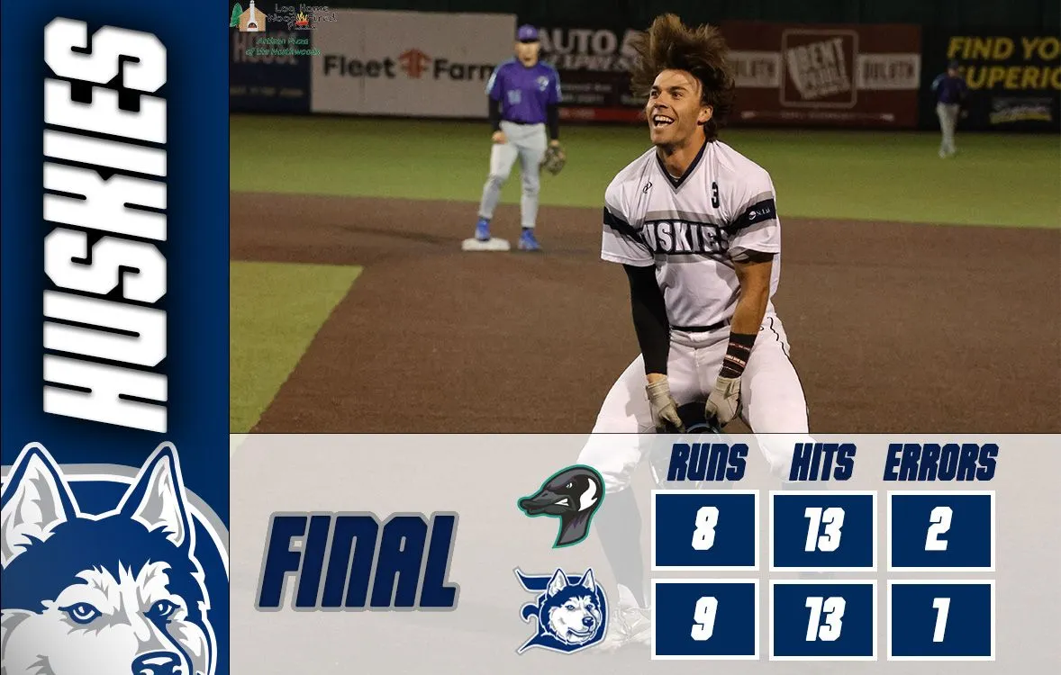 Huskies win 9-8 thriller