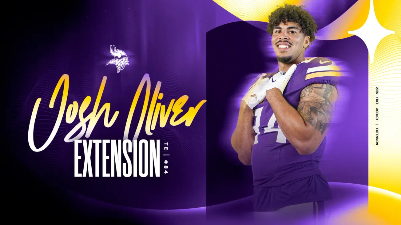 Vikings agree to terms on Josh Oliver contract extension