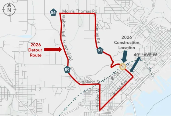 Construction to begin Aug. 24 on 40th Avenue West in Duluth