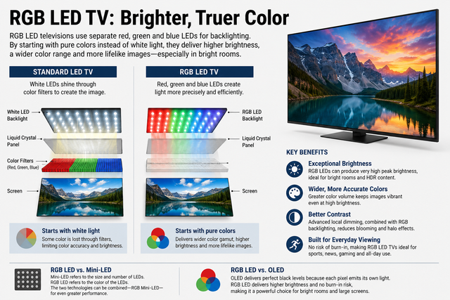 The next television revolution won't arrive with louder marketing. It will arrive with better light.
