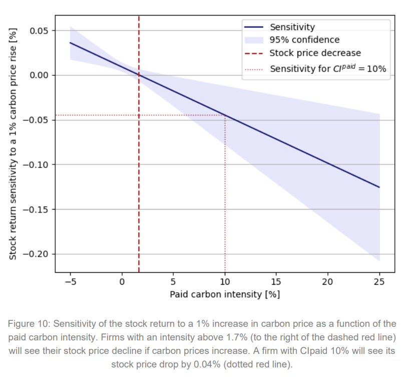 Does the stock market care about the carbon price?