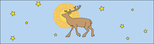 flying reindeer has a medieval halo flying reindeer has a medieval halo