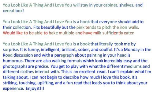 Things neural networks are saying about my book