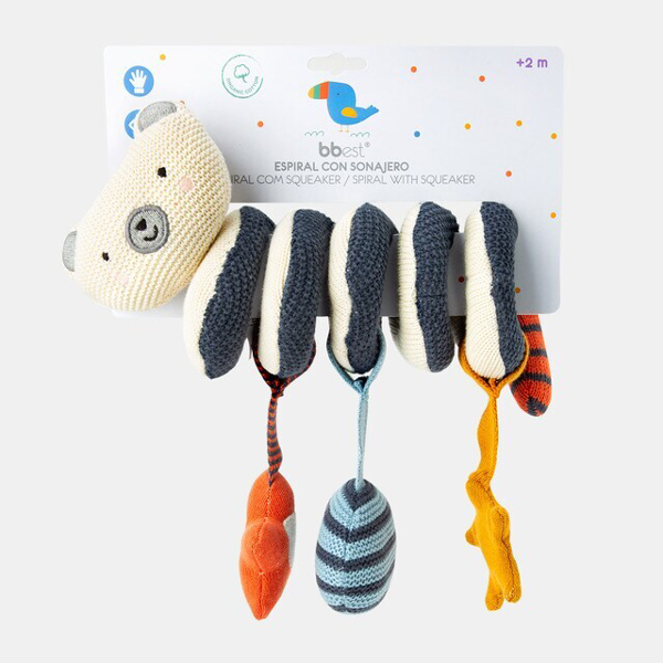 Espiral con Sonajero Selva de tricot de algodón orgánico