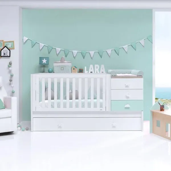 Bubble Mint convertible en habitación infantil