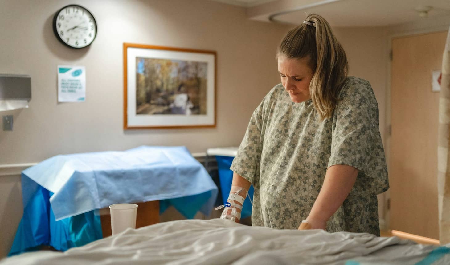 embarazada en el hospital