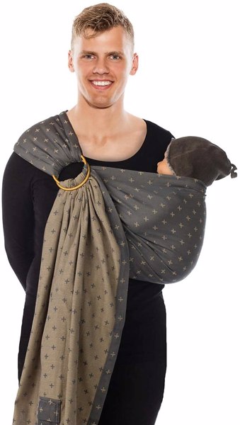 Portabebés de algodón orgánico con aro