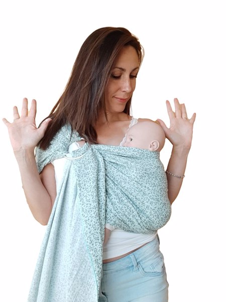 bandolera portabebés de muselina