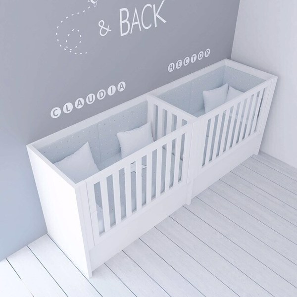 Cuna convertible gemelar 