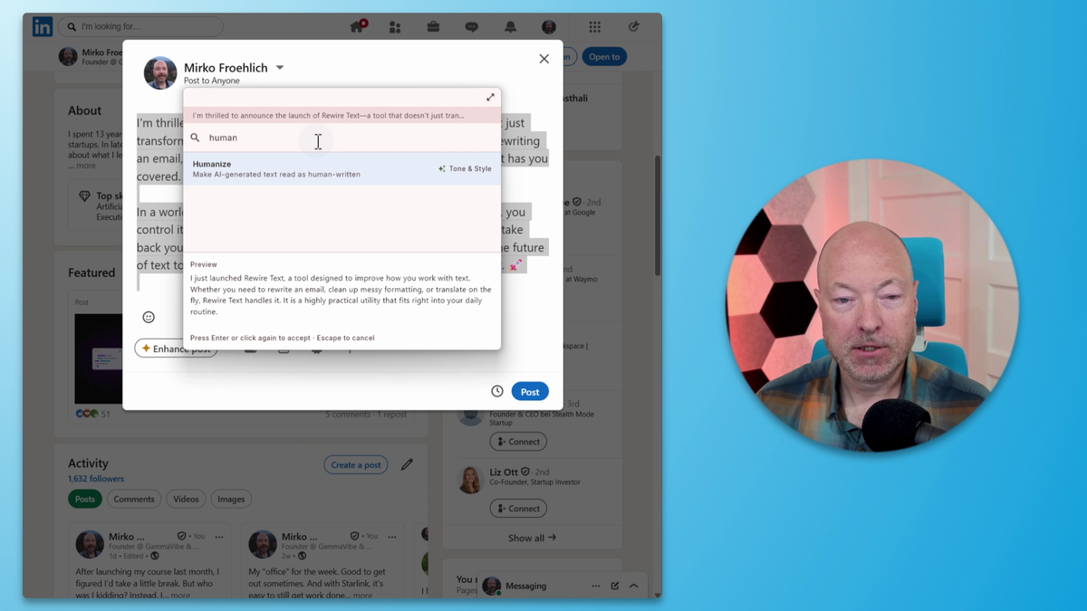 Video walkthrough: How I built the Rewire Text desktop app