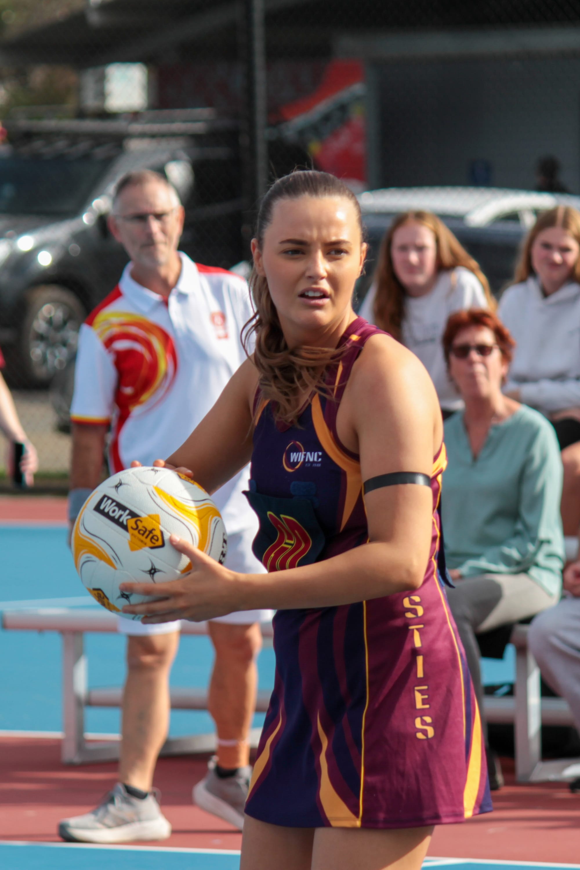 West Gippsland A grade netball - Dusties v Phillip Island - April 19, 2025