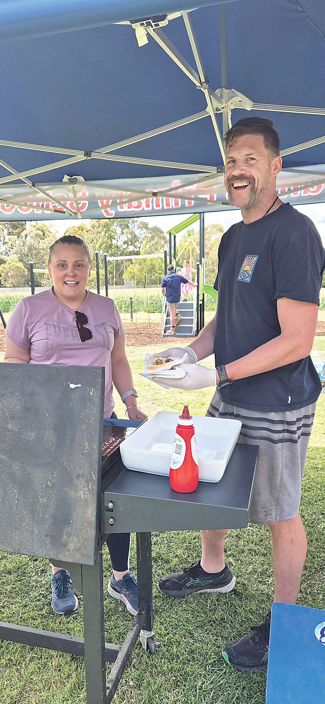 Bunyip BRAG about new playground