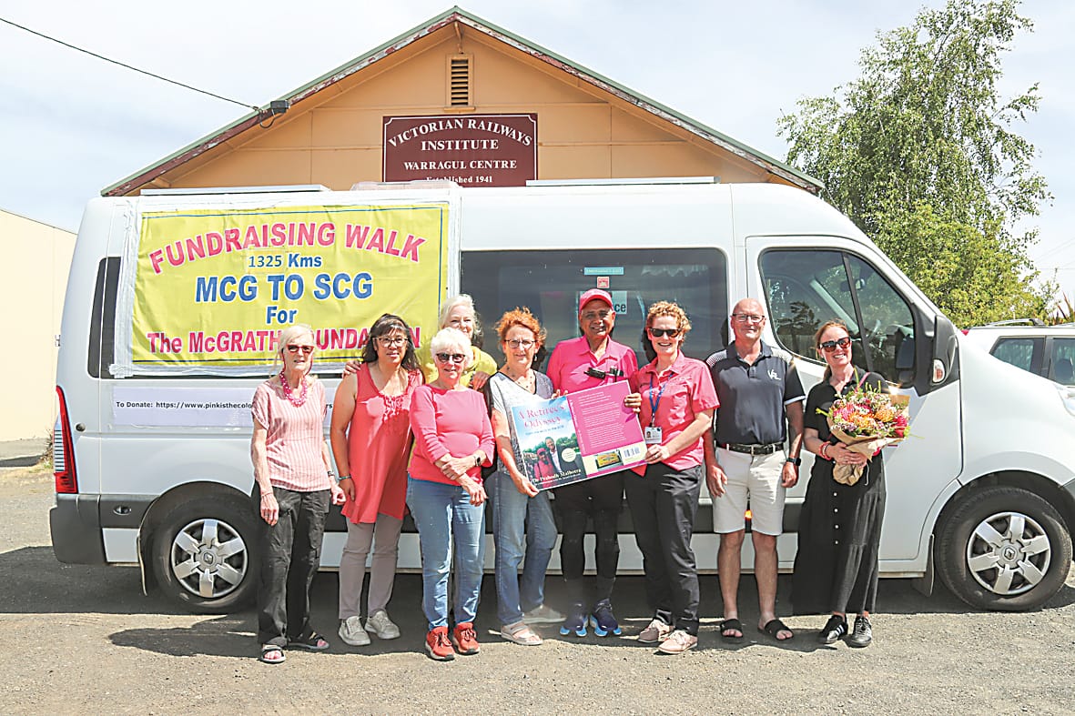 Retiree stops over in Warragul, advocating breast cancer awareness