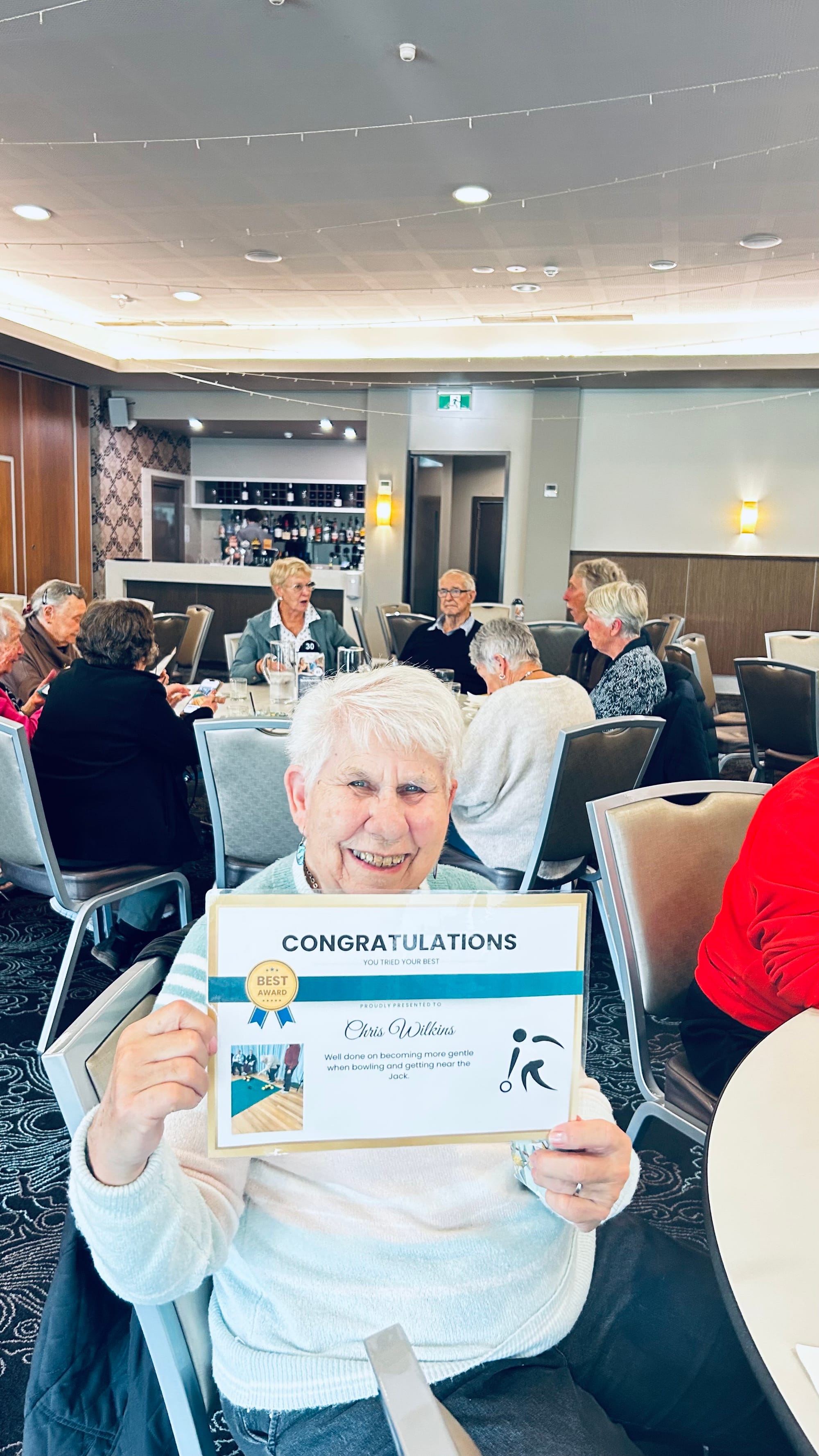 Recognition for carpet bowlers
