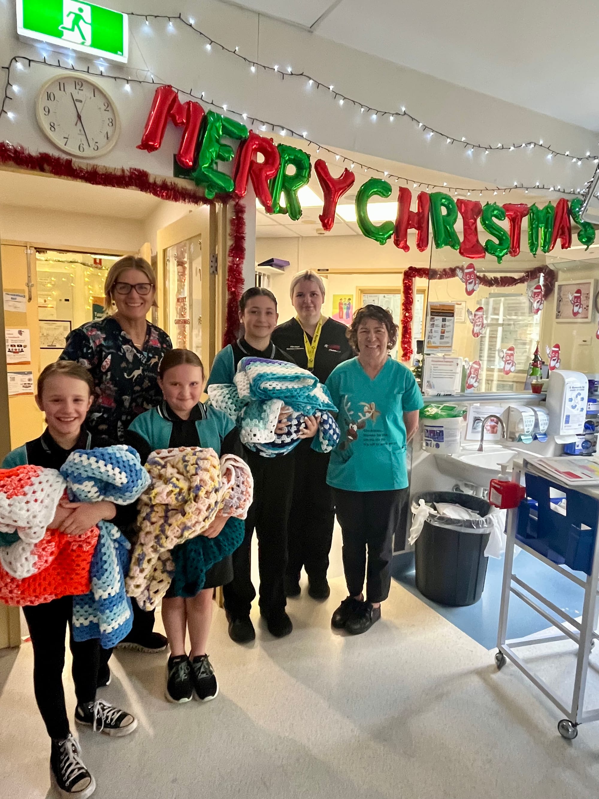 Student-made blankets warmly welcomed at hospital