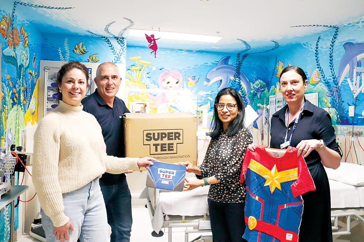 Reflect's Krystal Novak and Peter Smith with West Gippsland Healthcare Group paediatric nurse unit manager Babymol Varkey and fundraising support officer Melissa Patterson.