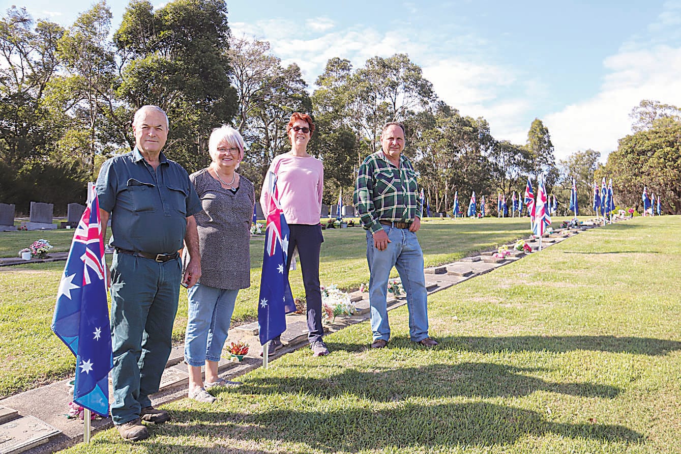 Veterans honoured with national flags