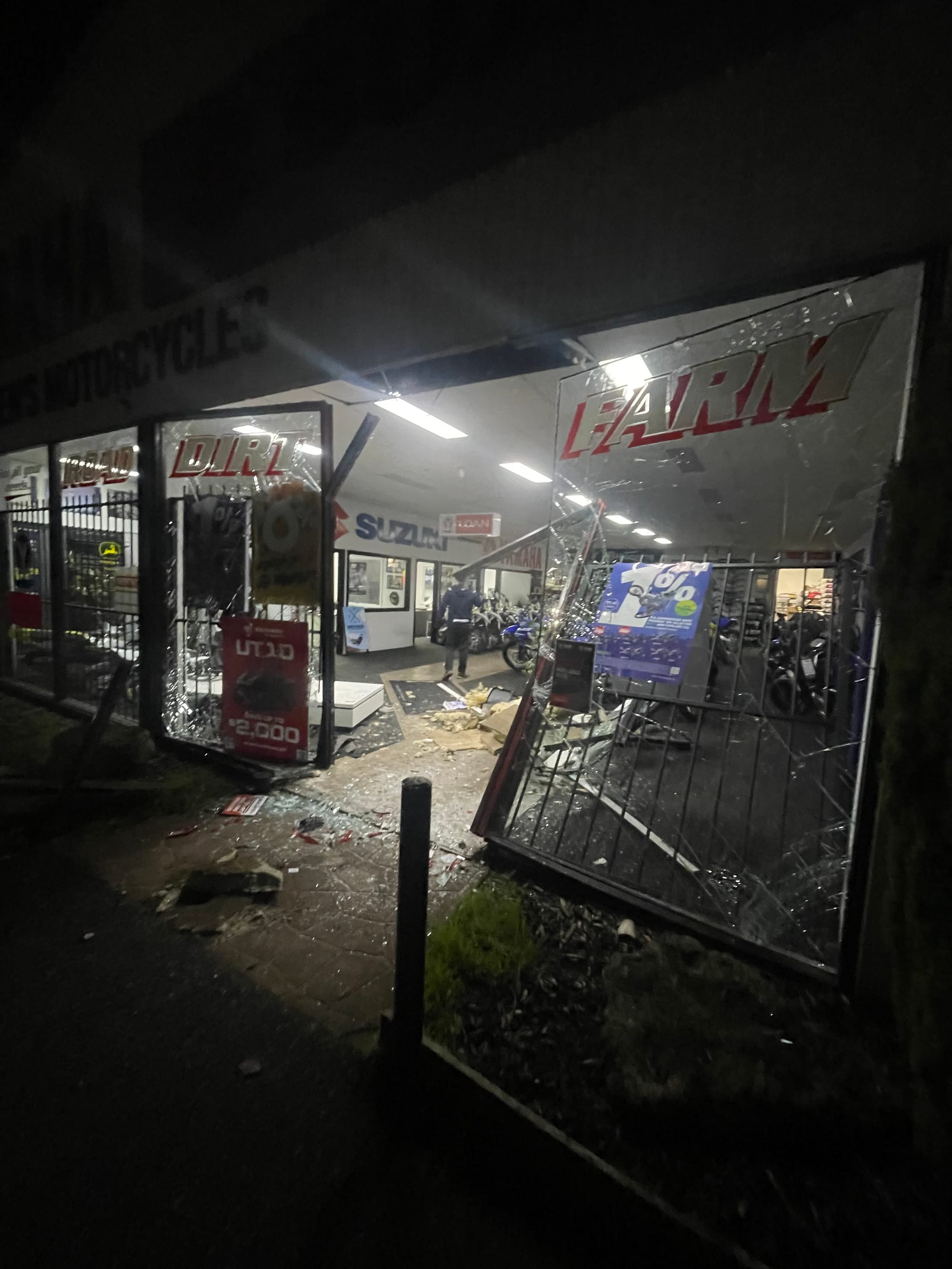 Smash and grab targets motorbikes