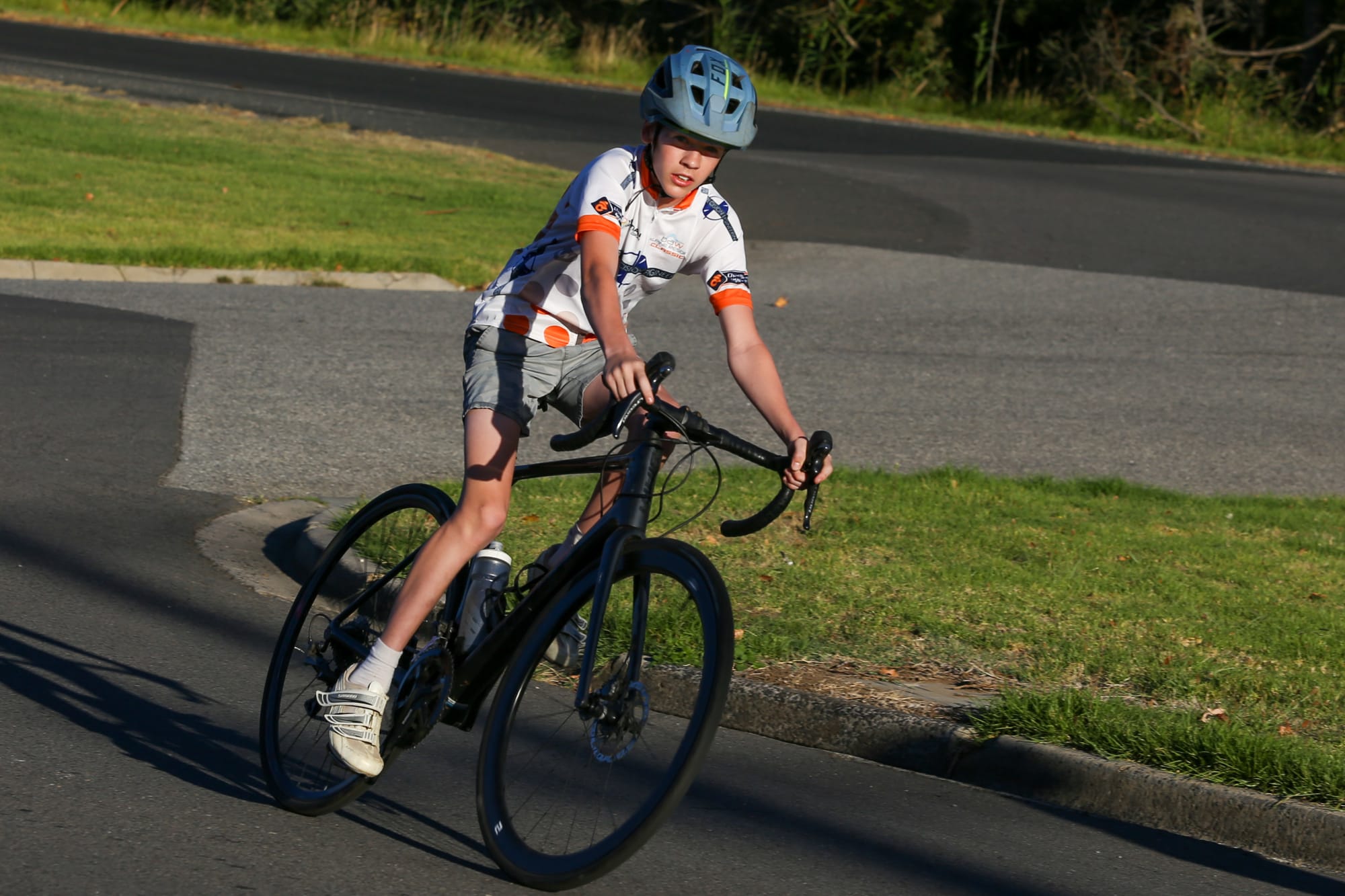 Albi Harrison was another junior racer with plenty of energy to burn. Photographs by AMANDA EMARY.