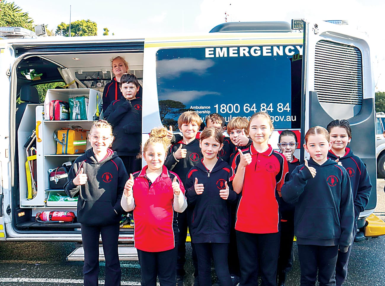 Nilma Primary School students gave a big thumbs up to say 