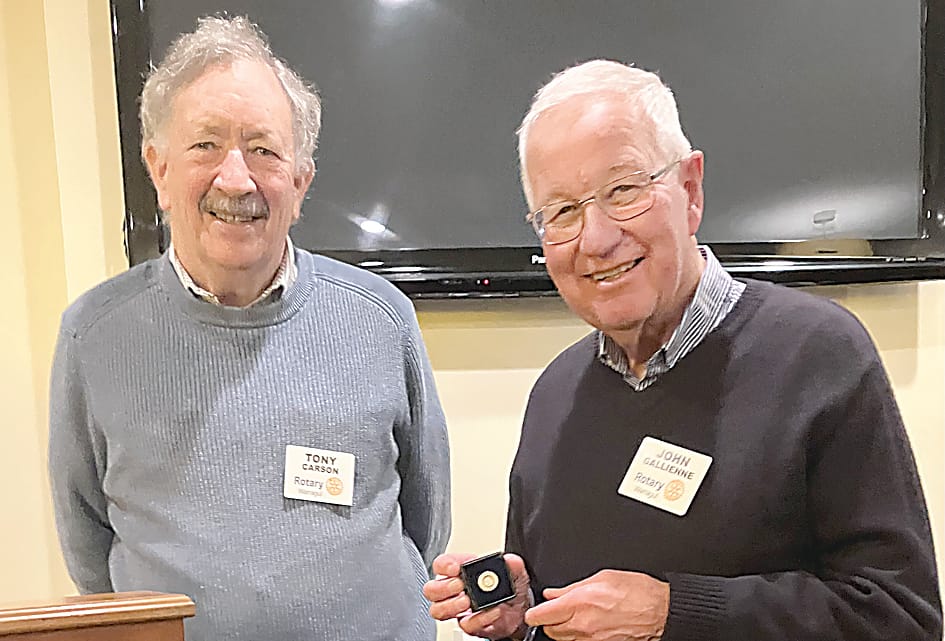 Rotary honour for John Gallienne
