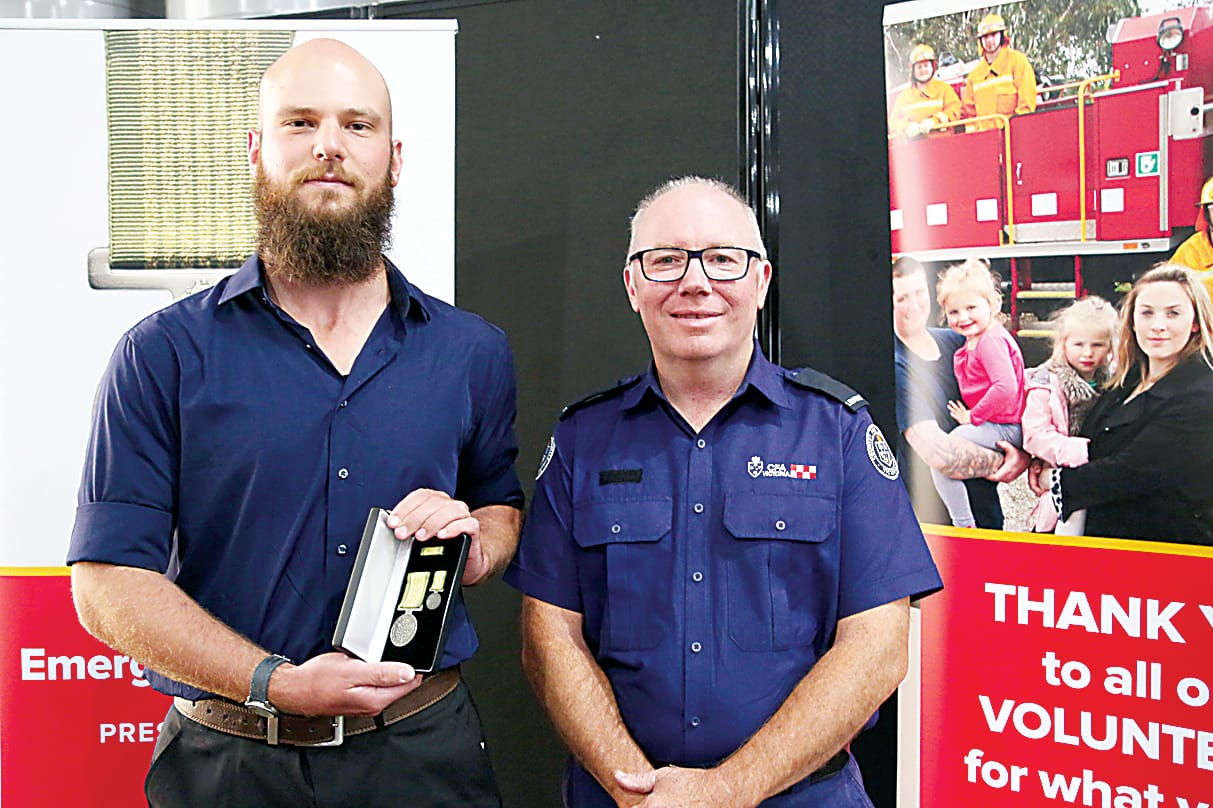 Hallora and District members Peter Mascadri and Philip Ridgway were honoured with National Emergency Medals.