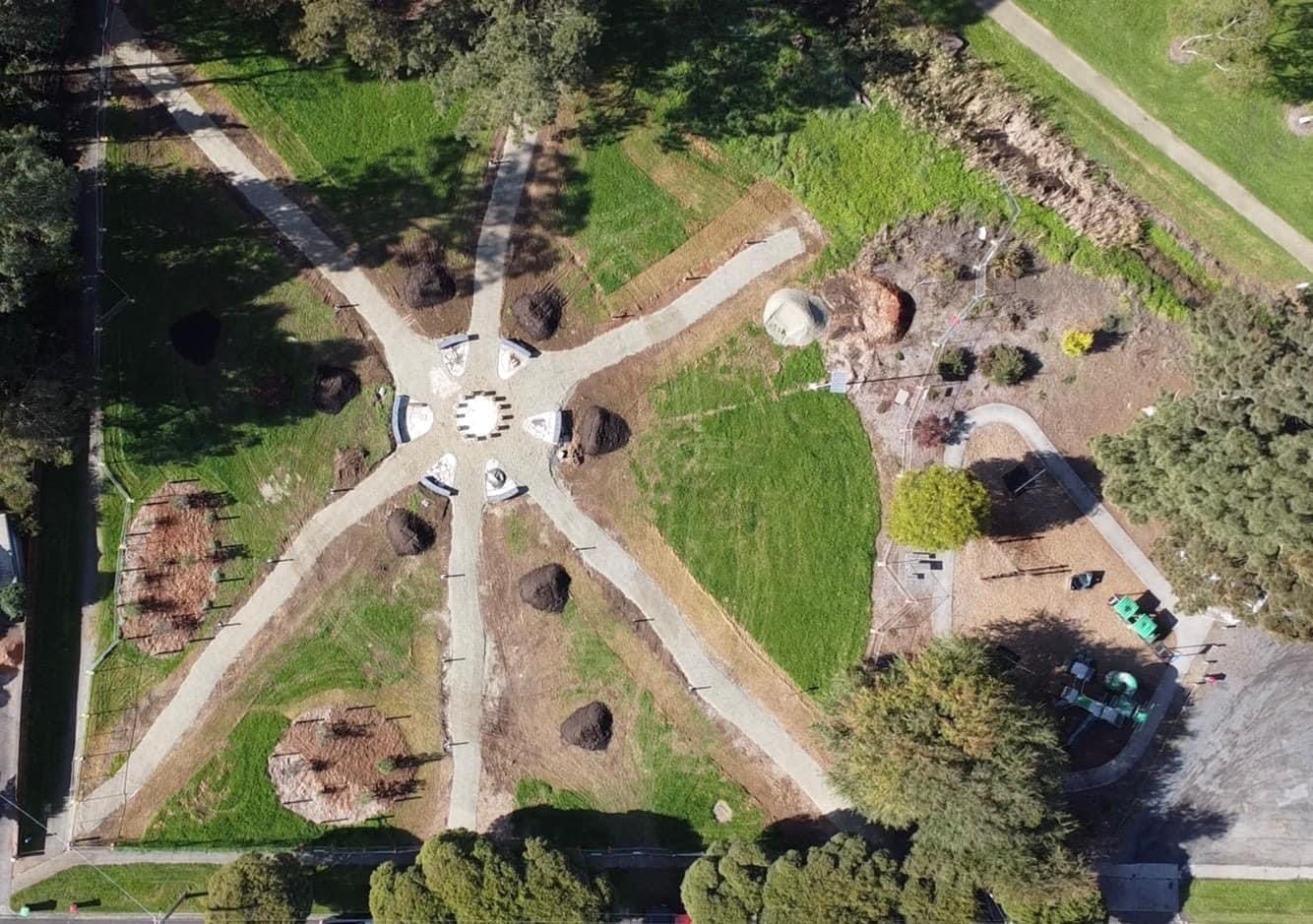 Art from the air inspires garden