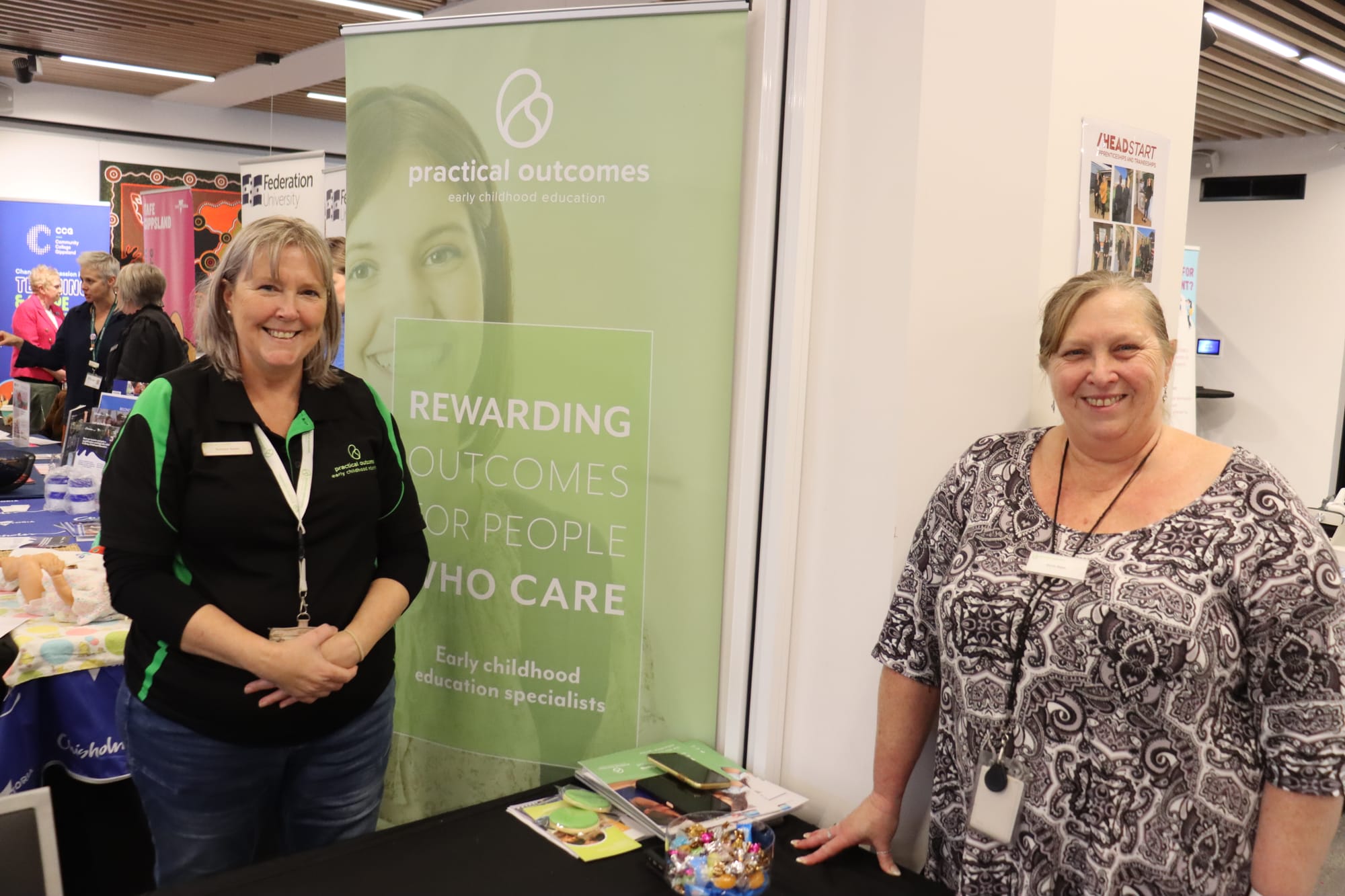 Susanne Austin and Kerrie Atyeo from Practical Outcomes early childhood education