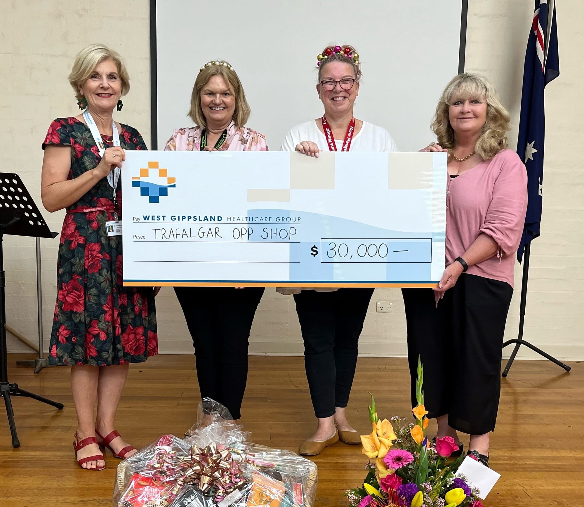 Op shop's big cheque