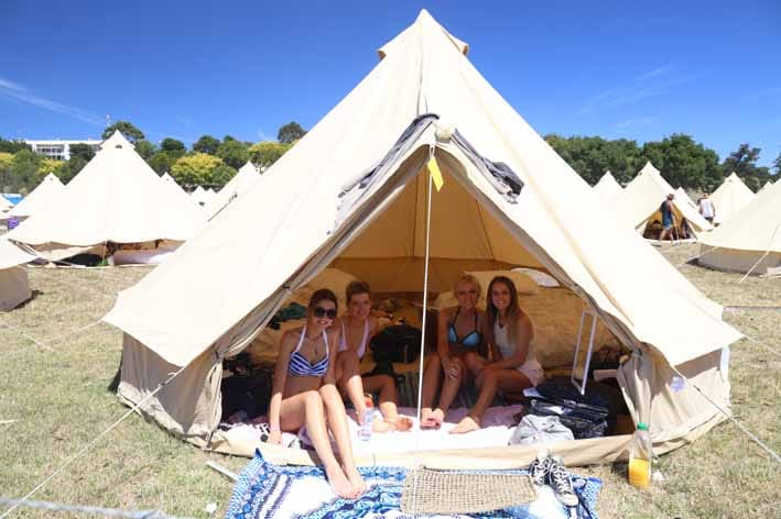 Tent city at Lardner