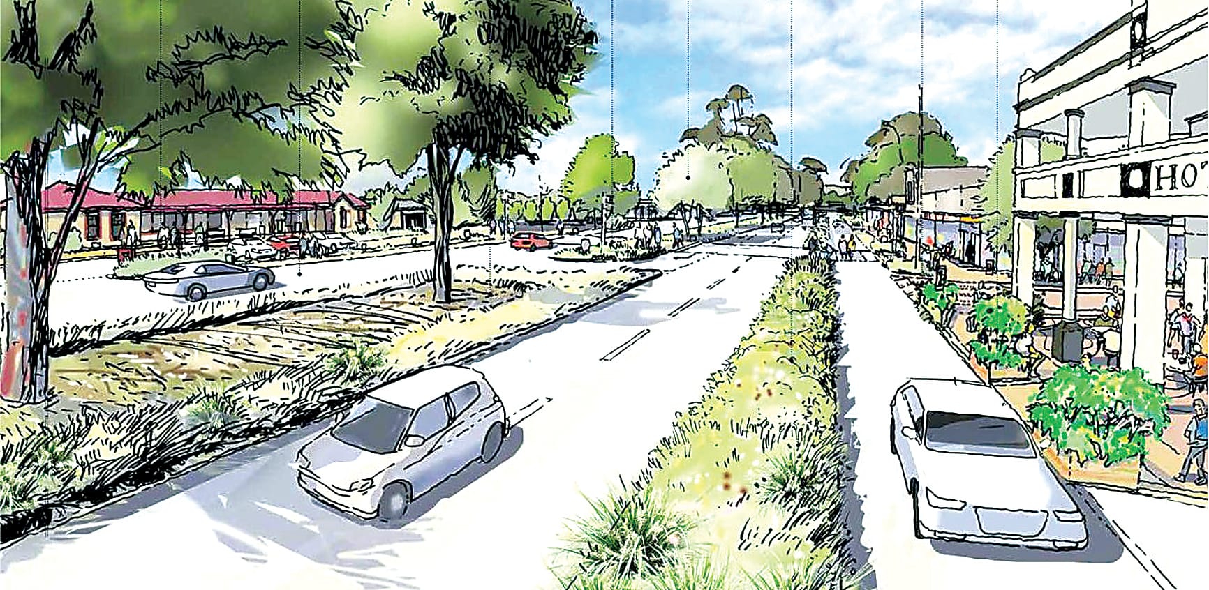 Traffic buffer proposed in draft Trafalgar plan