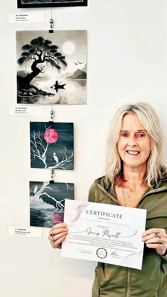 Jacqi Powell was awarded first place in the adult's People's Choice Award category for her artwork 