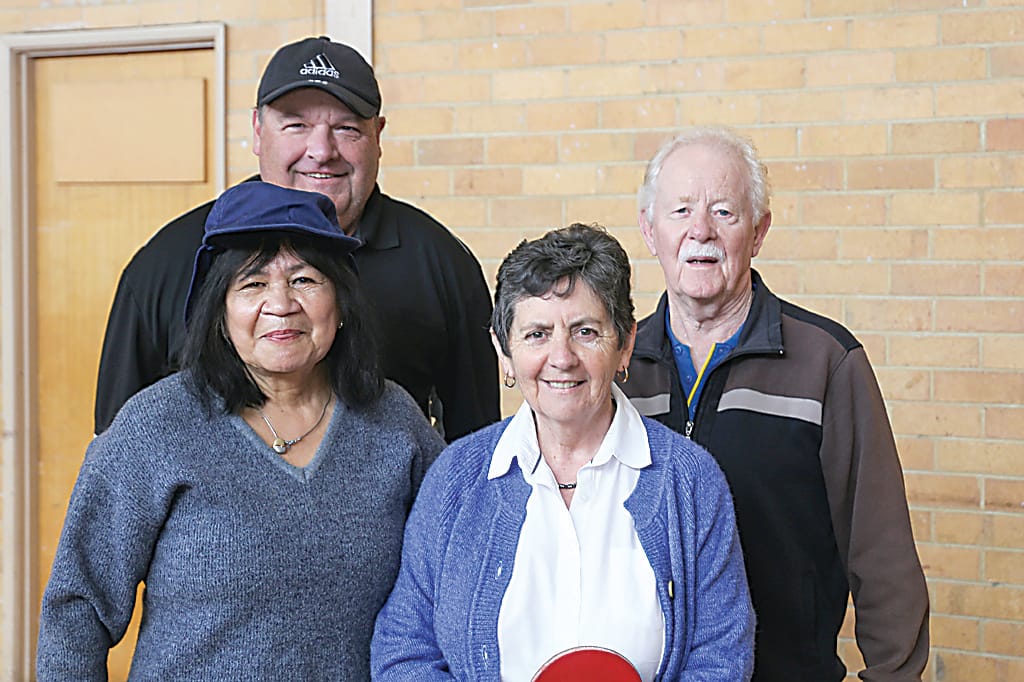 Peachy Kenny, Tim Hurst, Maureen Watson and Clive Ayerst played some doubles together.