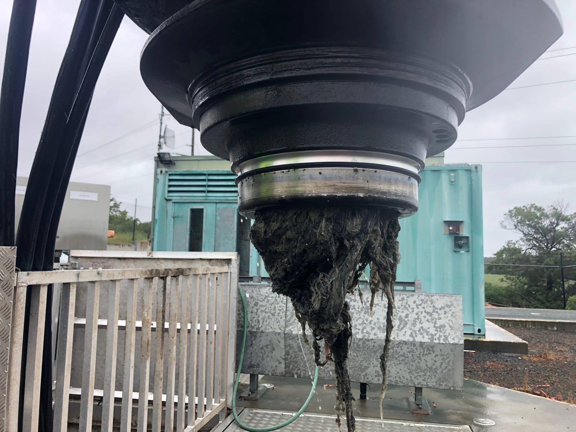 A fatberg recently removed from a clogged pipe at one of Gippsland Waters sites.