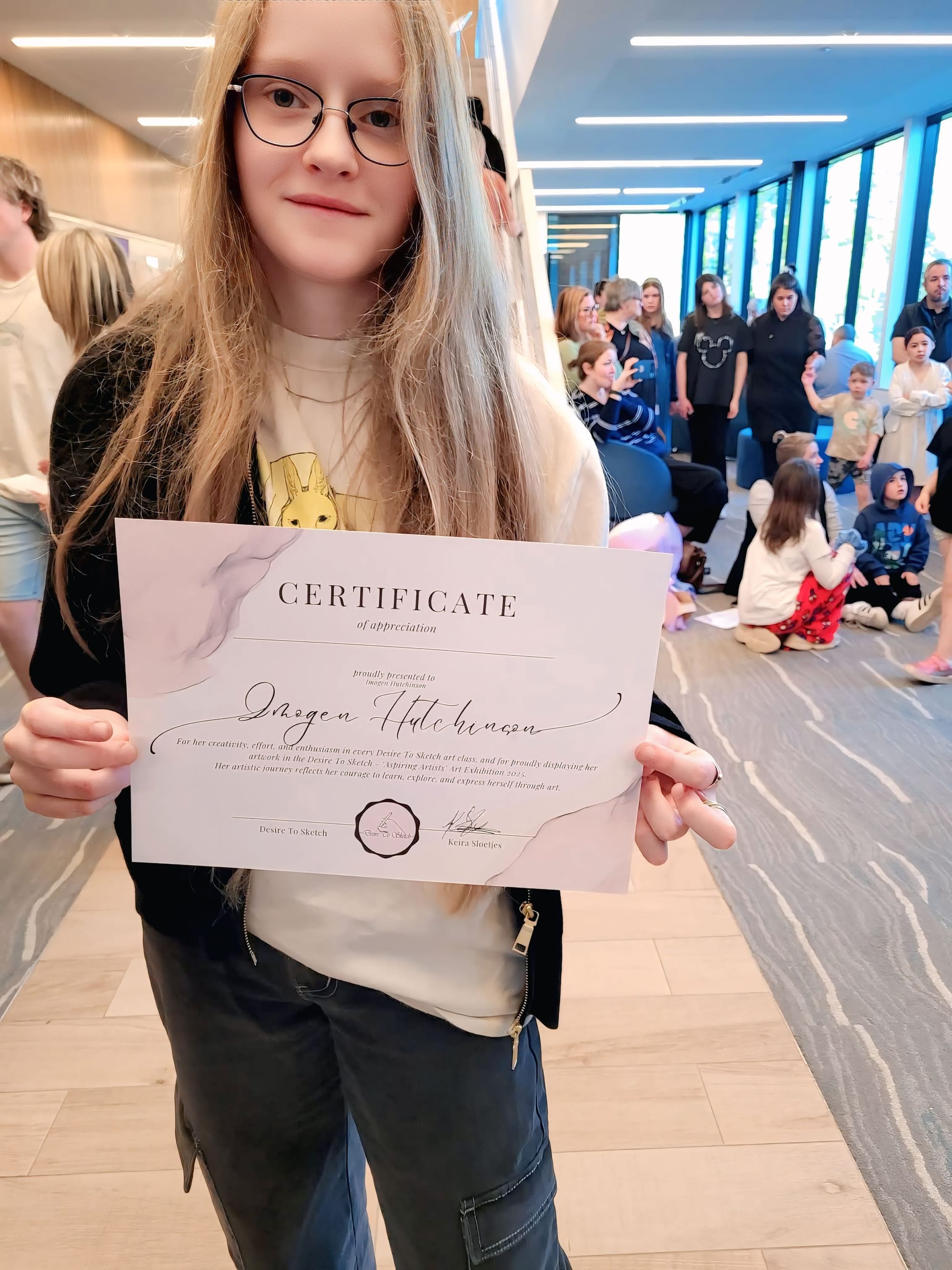 12-year-old Imogen Hutchinson received the People's Choice Award in the intermediate category.