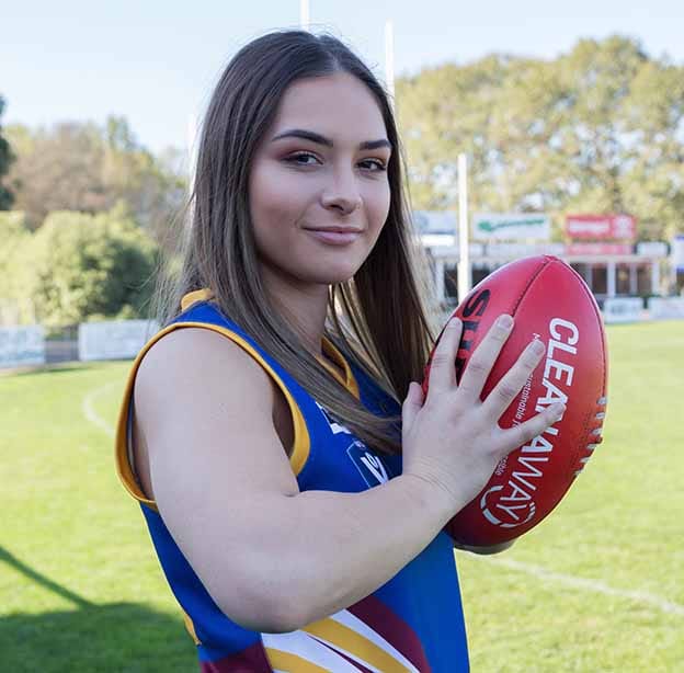 Sarah sets footy trail