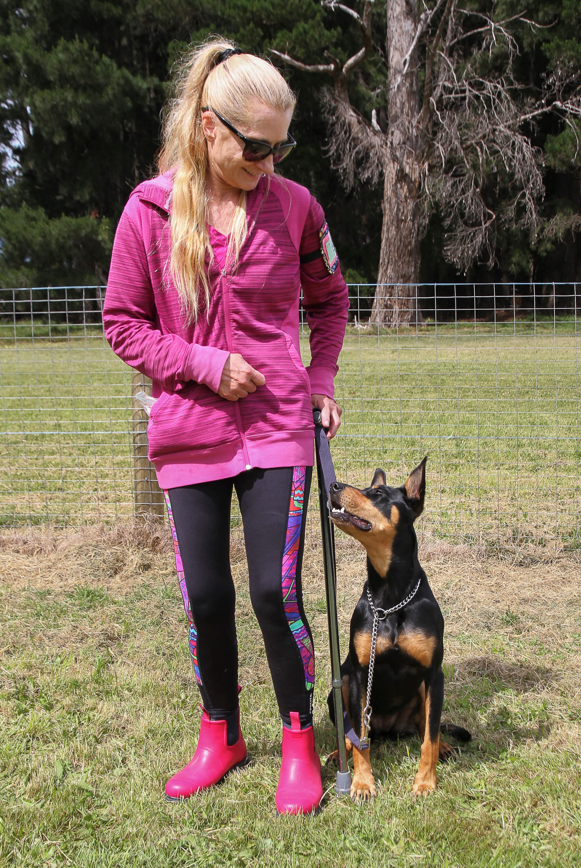 Eva Zubric with her kelpie 'Molly' who had a successful day at the rally.