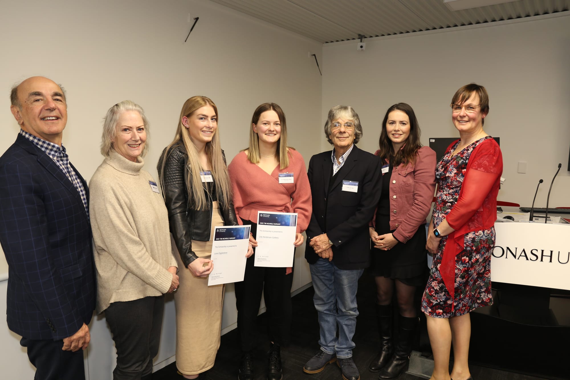 Monash students receive memorial scholarship