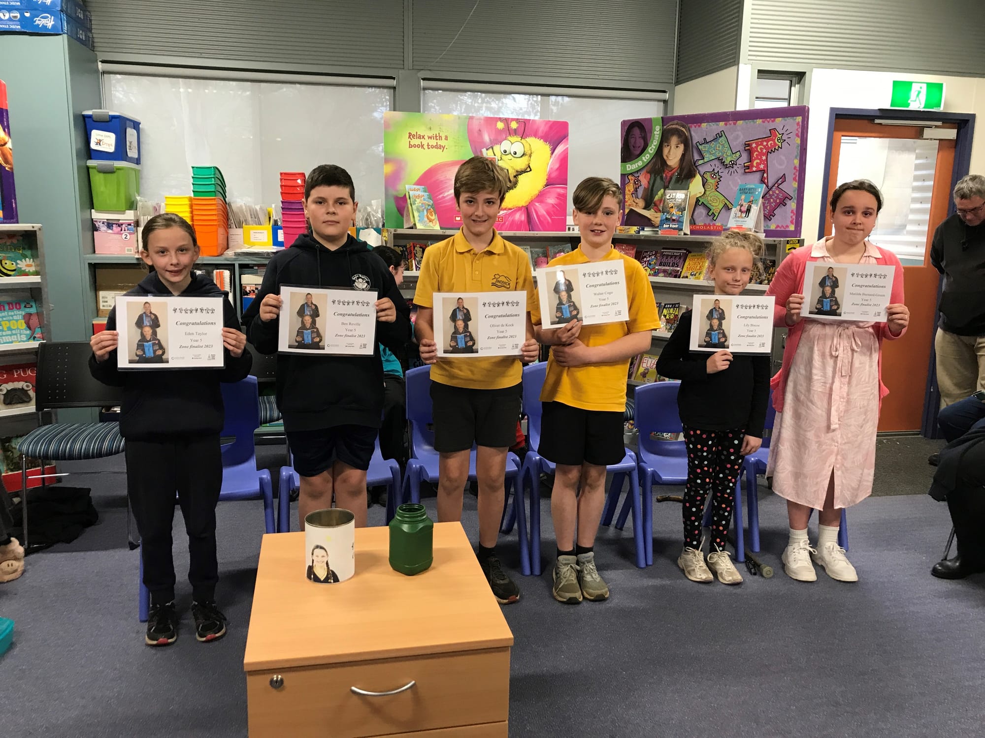 Grade five category winners.
