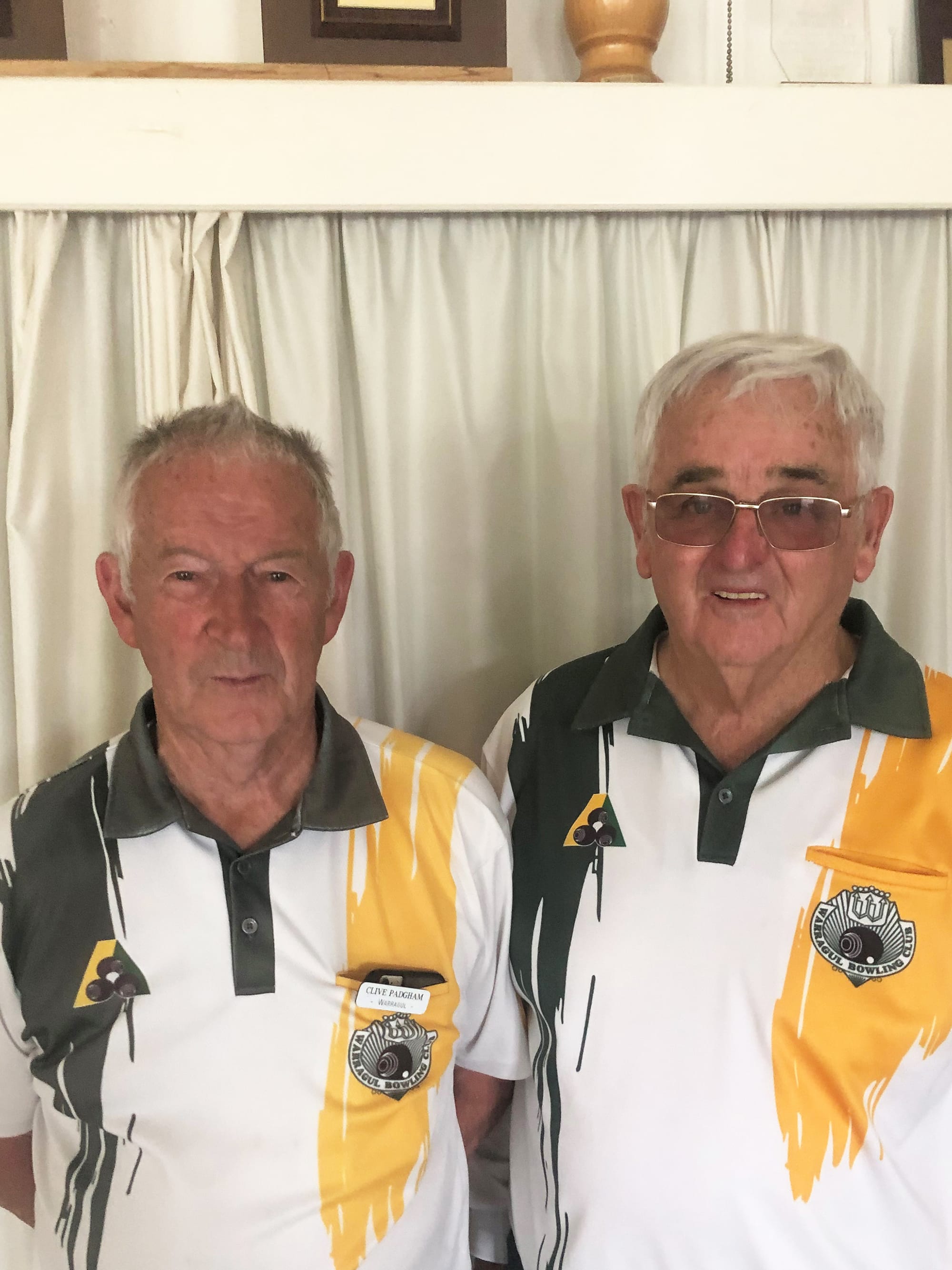 Ron and Clive win Warragul Bowls pairs