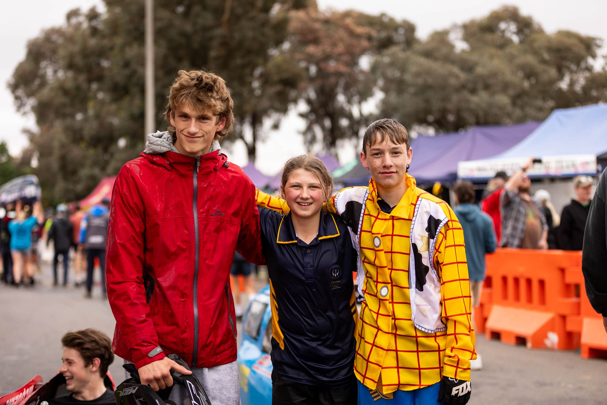 Looking almost as fresh as when the Energy Breakthrough race began 24 hours earlier were the captains of the three Chairo Christian School vehicles, from left, Aubre Holzer, Violet Dodd and Spencer Stephens.