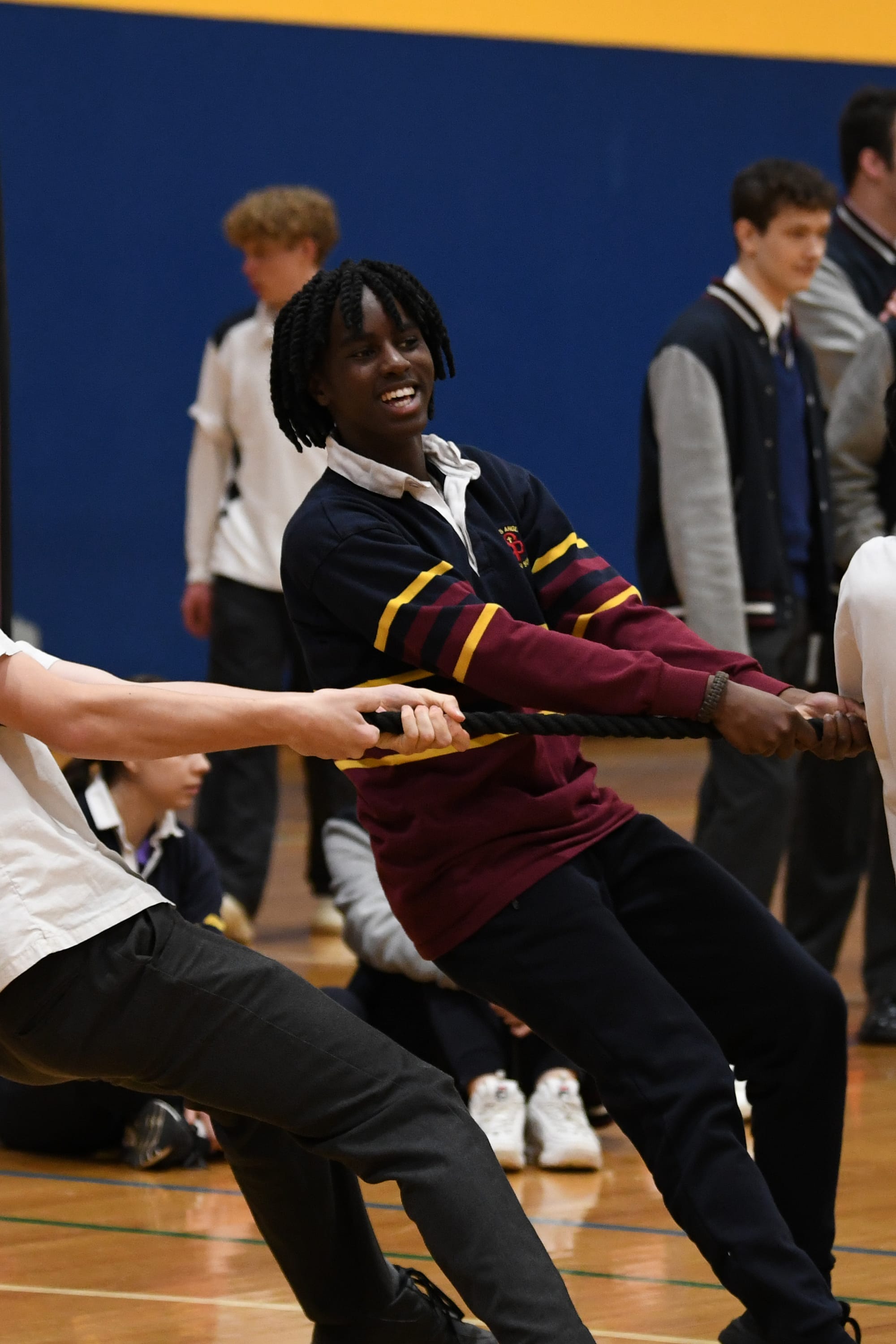 Enjoying the competition is Leon Kamanyi for Lalor house.